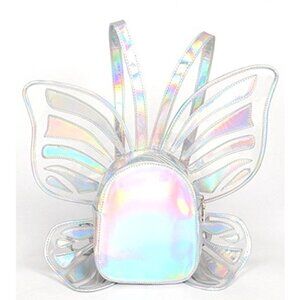 BNWT Brand New Iconic Shiny Butterfly Backpack - Silver
